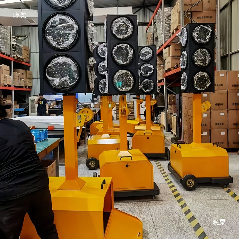 Heilongjiang Traffic Signal Traffic Light Mobile Solar Lift Temporary Warning Light Driving School Intersection Indication