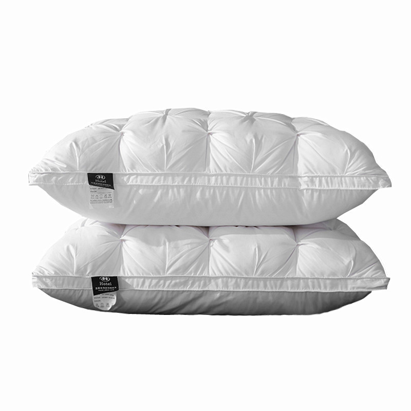 Five-Star Hotel Pillow, Super Soft, Sleep-Aiding, Cervical Spine Protection, Household Single Male Hard Pillow Core, a Pair of Non-Collapse Whole Head