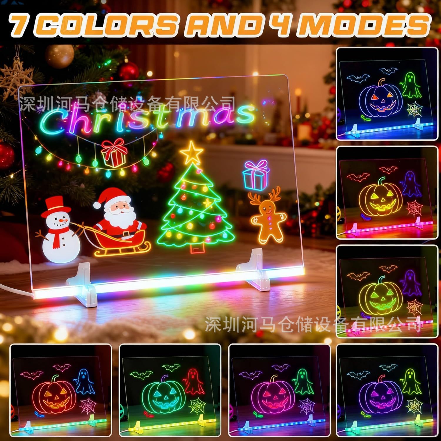 Amazon's Popular Led Memo Board Digital Fluorescent Board Kidsren's Luminous Drawing Board Acrylic Luminous Board