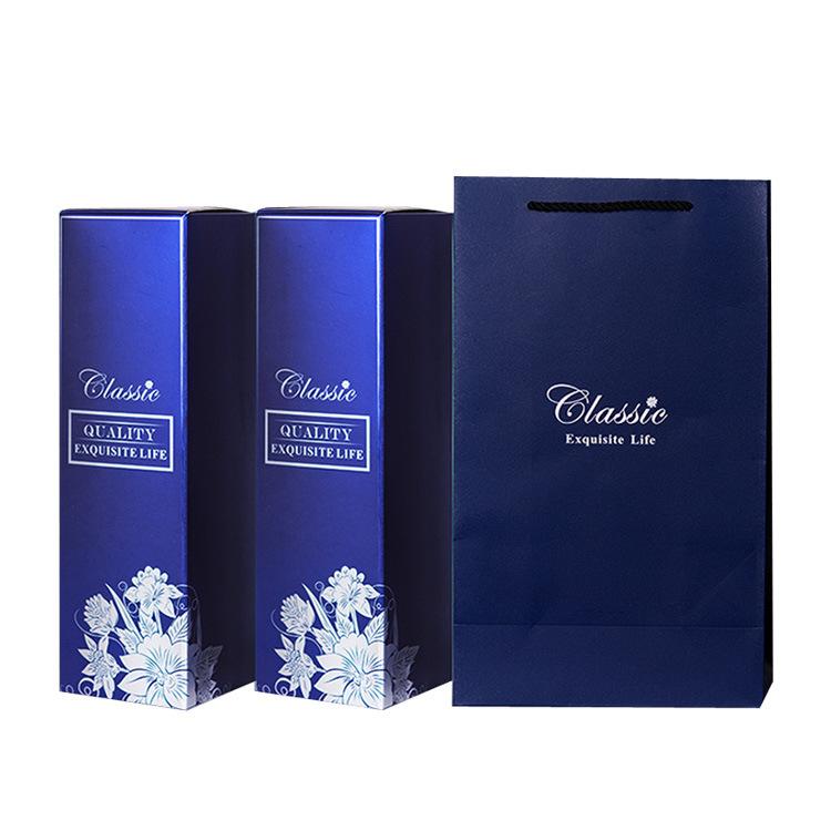 in stock Wholesale Double Pack Small Batch Handbag Color Box Thickened Single Red Wine Gift Bag Universal Packaging Carton