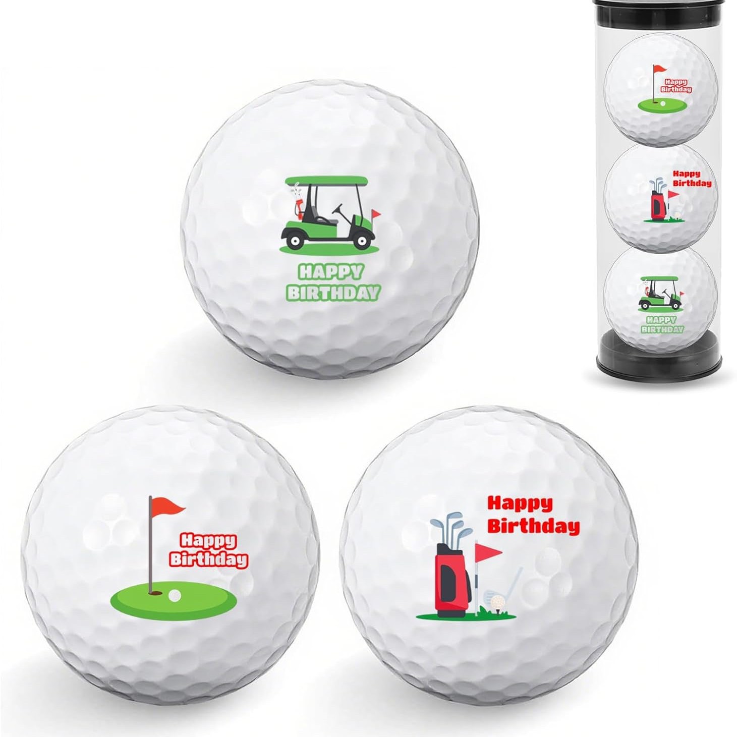 Golf Custom-Made Golf Two-Layer Ball and Three-Layer Ball Can Be Printed with Various Text Logo Patterns and Personalized Printing