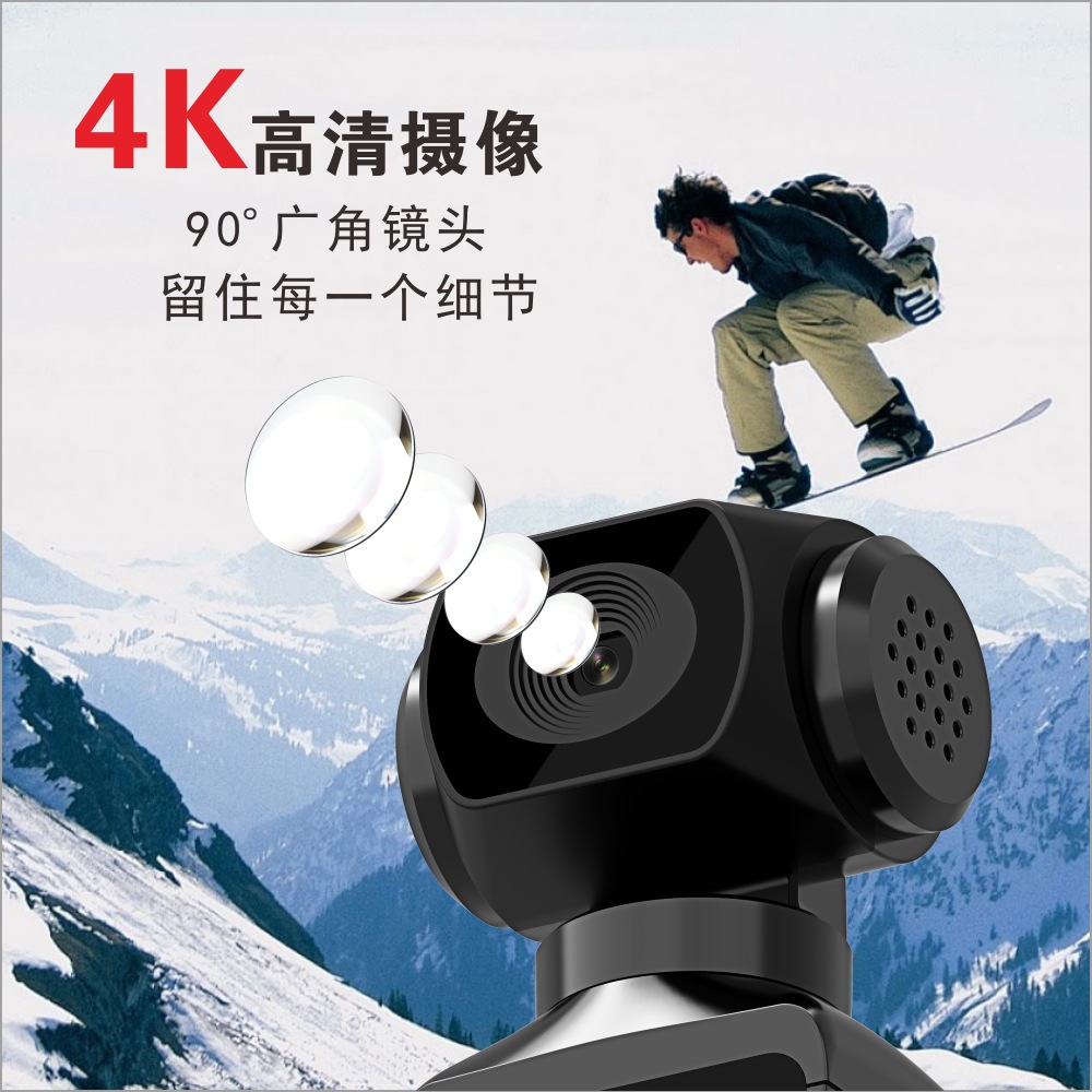 Cross-border new HD 4K thumb pocket with EIS anti-shake can take pictures and video adult sports camera