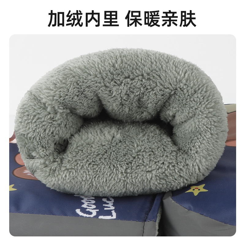 Winter fleece-lined electric car gloves thickened thermal battery motorcycle riding handle cover extra large windshield handle cover