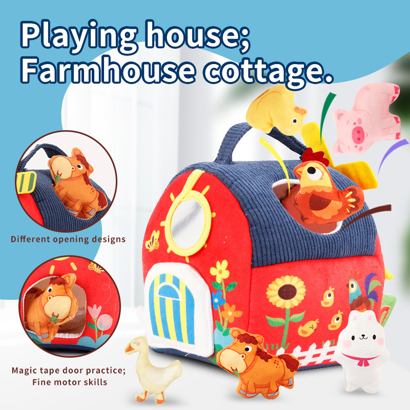 Amazon Cross-Border New Product Chick Raising House Mini Windmill House Farm Animal Doll House Soothing Toy