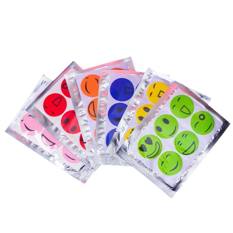 In-Stock Smiley Face Plant Essential Oil Patch for Children Outdoor Protection Patch Baby Mosquito Patch Bite Patch Mosquito Patch Set of 6