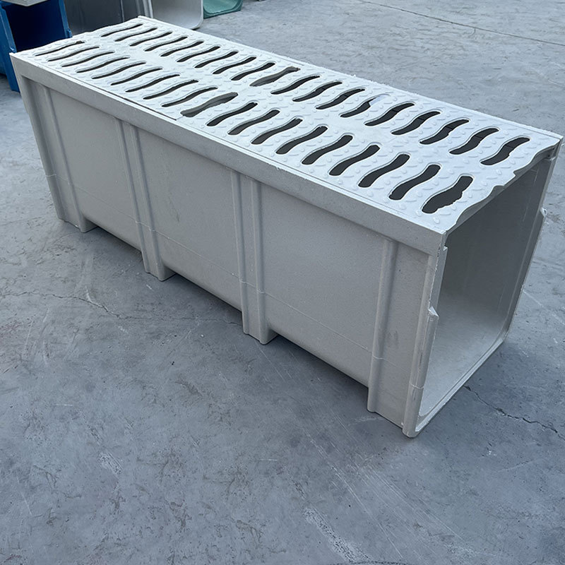 Finished composite resin trench kitchen drain new integrated drainage trench U-shaped resin drain