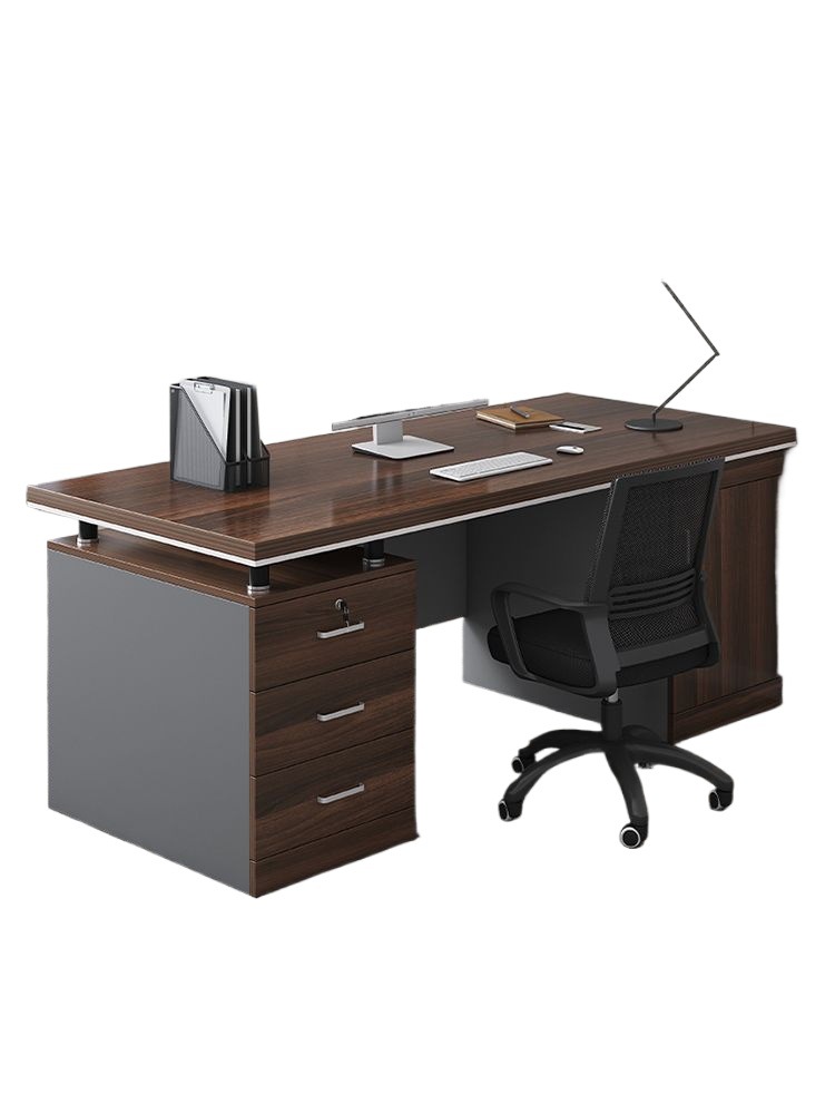 Office Desk Boss Desk Office Desk and Chair Combination Simple Staff Station Single and Double Computer Desk Home Desk Free Shipping