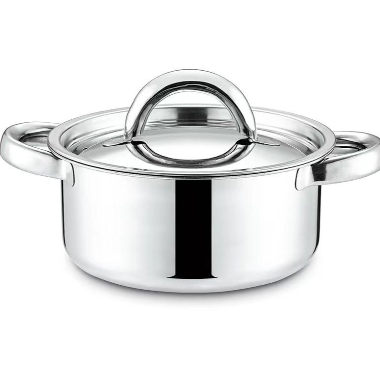 Кастрюля из нержавеющей стали корейского стиля с прямыми углами двойные уши двойное дно толстая кастрюля для молока кастрюля для лапши универсальная для индукционных плит