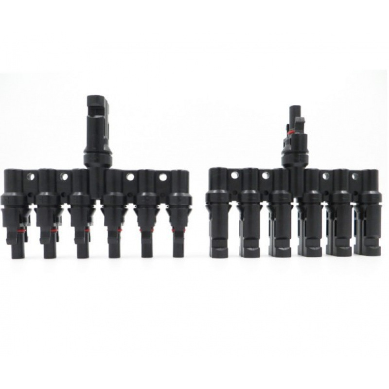 Solar Photovoltaic System Mc4T Type Seven-Way Brancher Six-To-One Seven-Way Connector Mc4 Connector