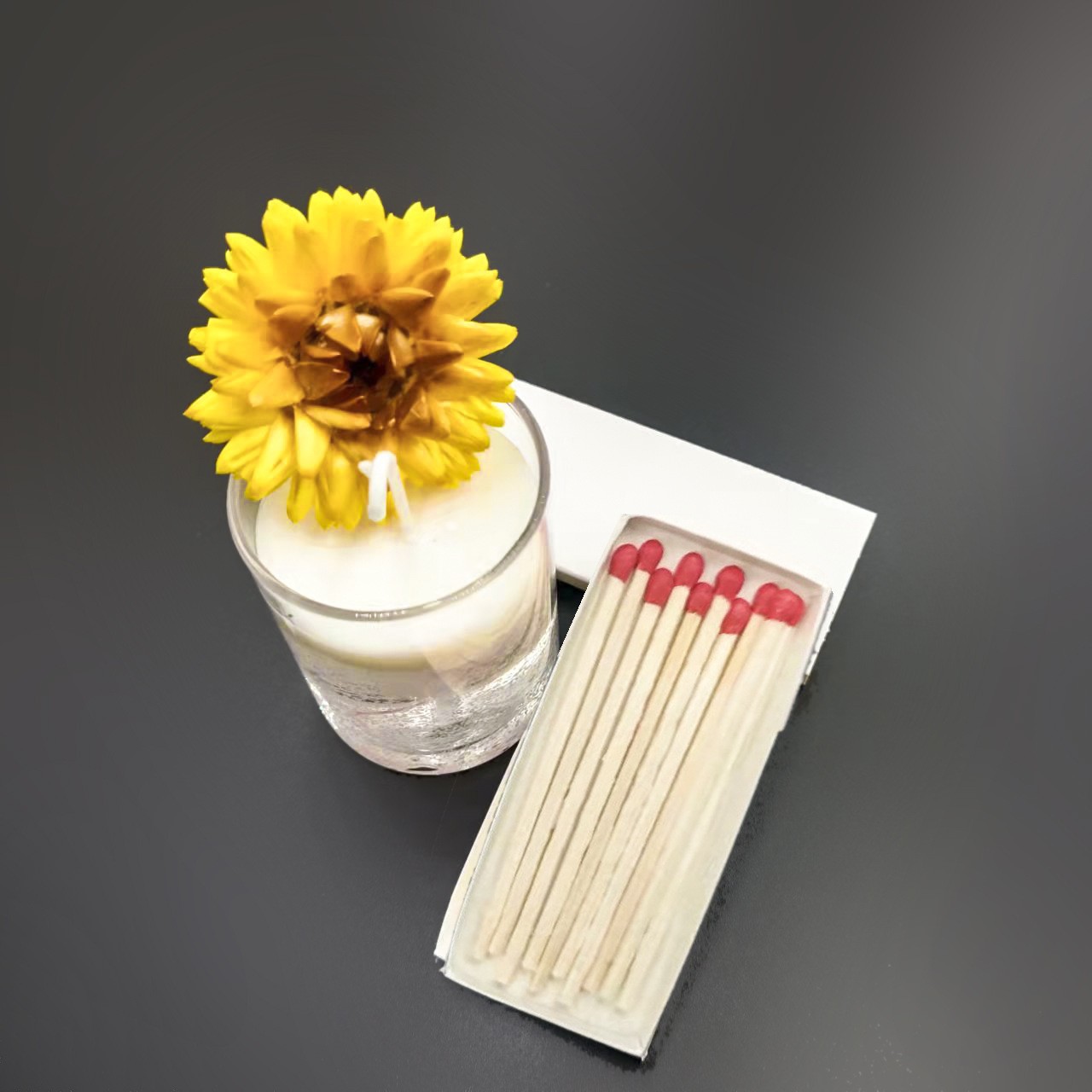Ready-made Scented Candle Long Pole Match Extended Cigar Black and White Head Lettering Cake Room Baking Match Box