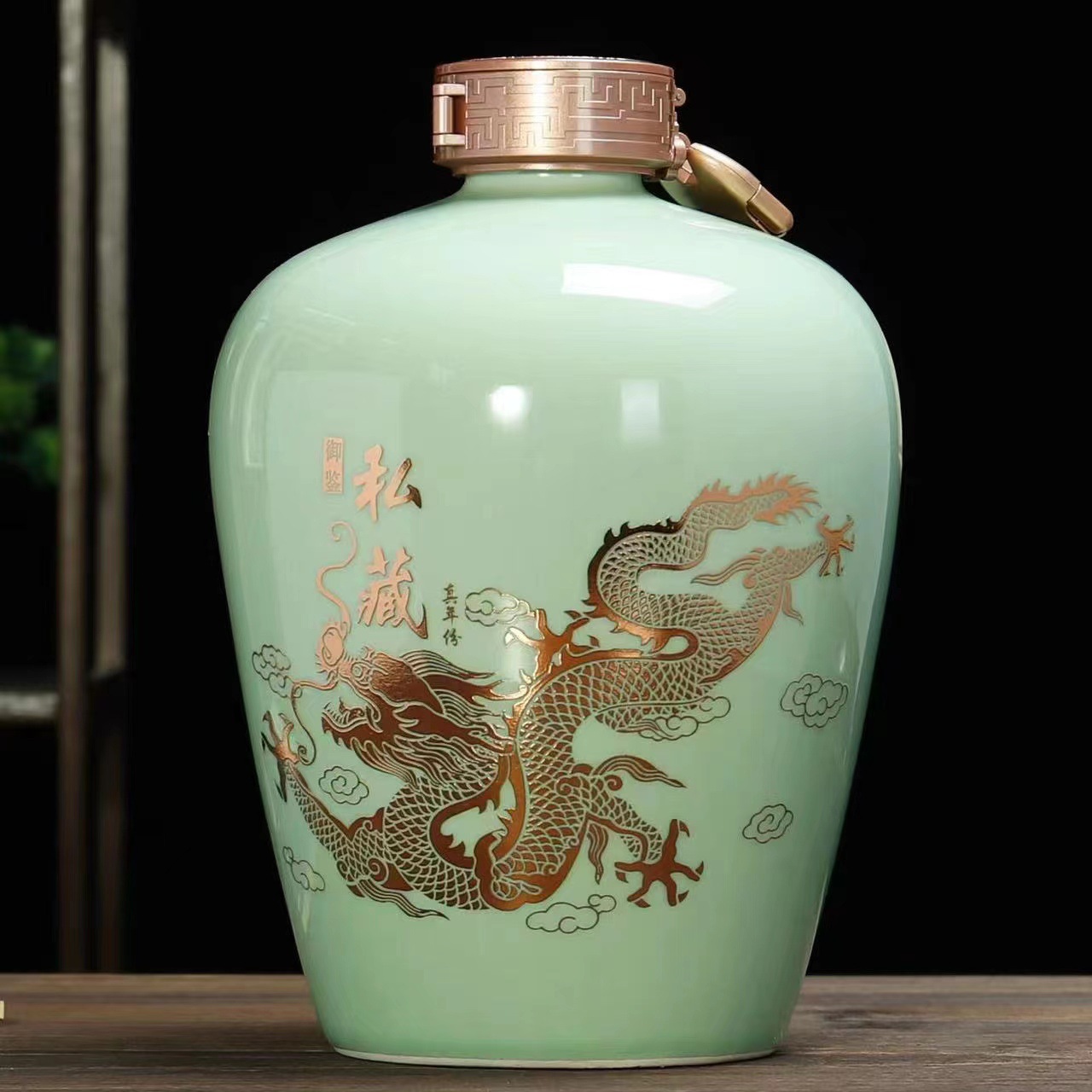 Jingdezhen Ceramic Wine Jar 3 Pounds 2.5kg Liquor Flask Sealed Wine Bottle Empty Wine Bottle Packaging Can Be Customized Free Shipping