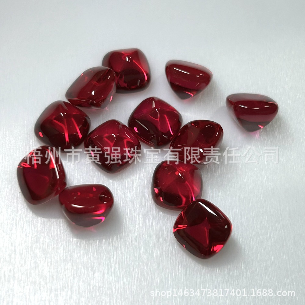 The ring surface green nano sugar tower fertilizer square 4x 4 5x 5 12x 12mm sharp crystal blue nano tower type 5# red corundum plain surface