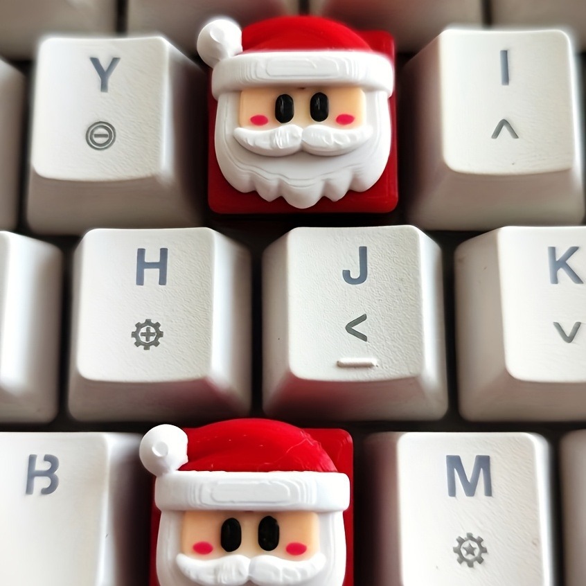 Cross-Border New Product Christmas Keycap Mechanical Keyboard Gift New Cute Resin Cartoon Keycap