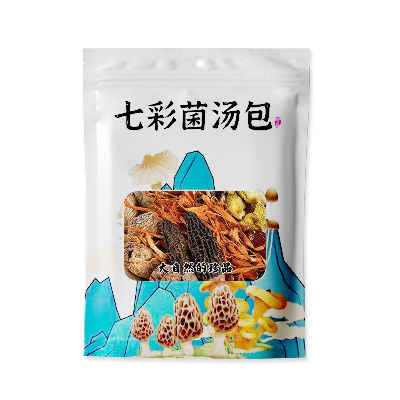 Yunnan Colorful Mushroom Soup Packs, Morel Mushroom Soup Packs, Mushroom Soup Ingredients Packs, Dried Deer Antler Mushroom Wholesale Customization