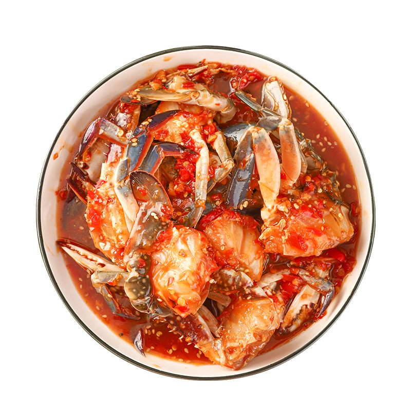 Dandong Sweet and Spicy Crab Chunks Ready-To-Eat Canned Thai-Style Raw Pickled Swimming Crab Juice Small Seafood Crab Snacks Drunken Crab