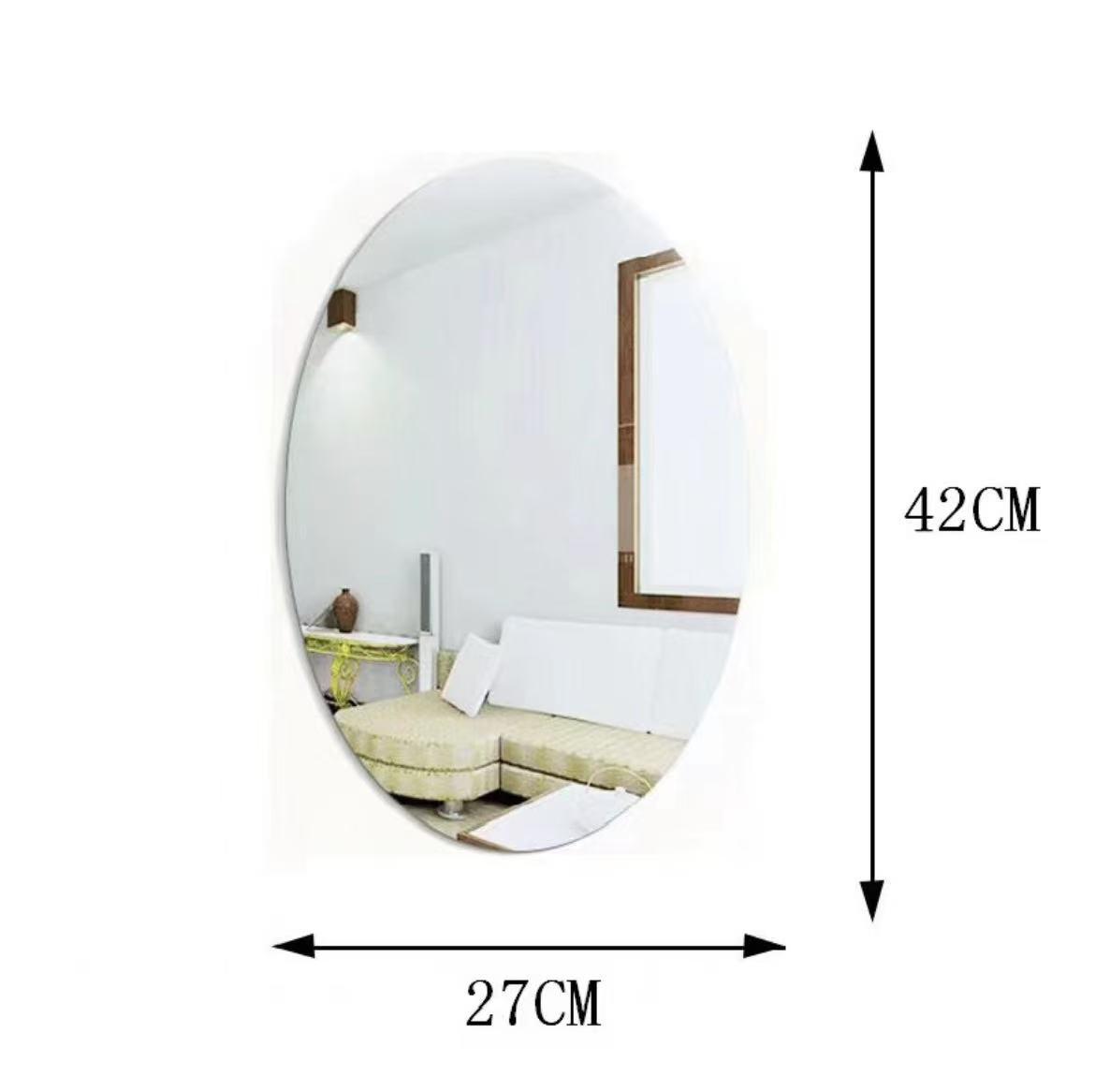 Cross-Border Anti-Fall Acrylic Soft Mirror Self-Adhesive Bathroom Mirror Home Bathroom Sink Punch-Free Makeup Mirror