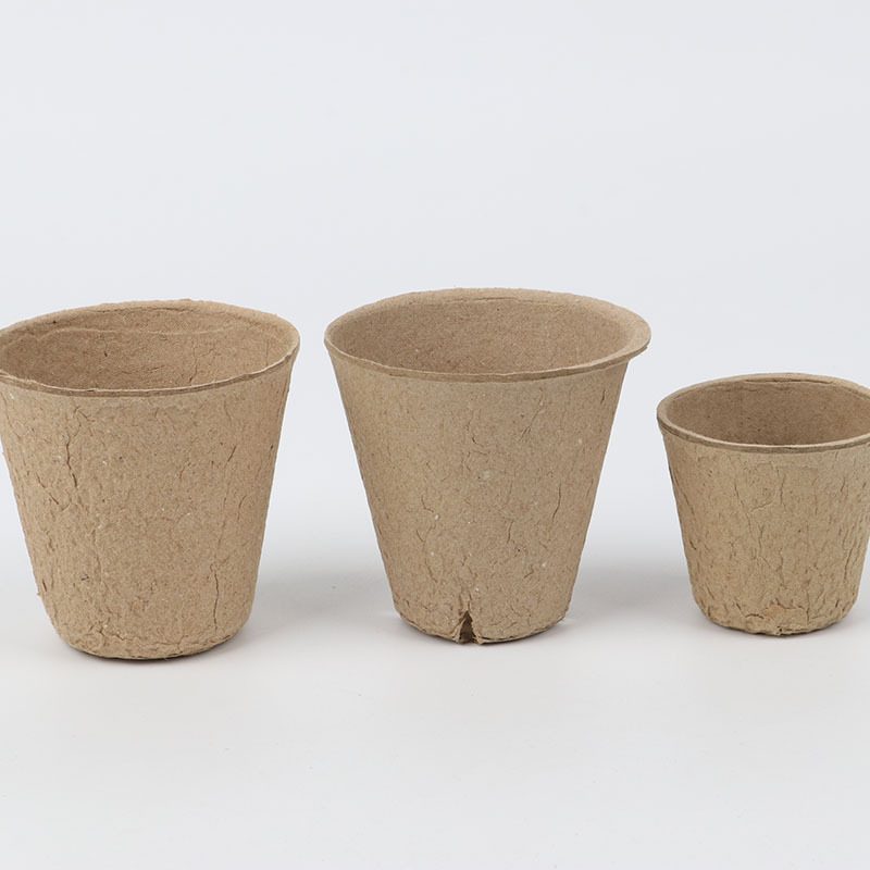 in stock Seedling Cup Degradable Pulp Planting Cup Nutrition Bowl Round Vegetable Breeding Pot Seed Germination Paper Cup
