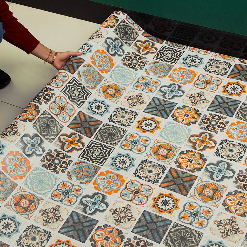 Floor Stickers Self-Adhesive Bathroom Waterproof Anti-Slip Balcony Bathroom Kitchen Floor Stickers Toilet Tile Stickers Thickeneded and Wear-Resistant