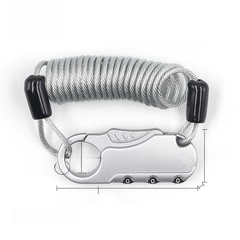 Factory wire rope electric car motorcycle lock helmet lock combination lock gym travel mountain bike lock