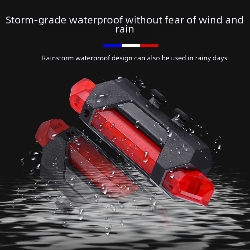 usb rechargeable bicycle warning tail light bicycle tail light outdoor riding LED bright bicycle light