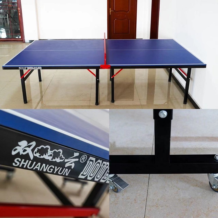 Wenzhou Smc Outdoor Foldable Ping Pong Table with Wheels, Mobile Standard for Home, School, Gymnasium, Competition Ping Pong Table
