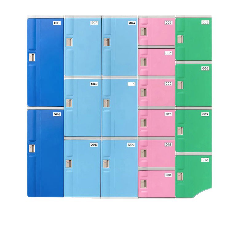Abs Bathroom Storage Cabinet Plastic Wardrobe Bathhouse Gym Storage Locker with Lock Employee Locker