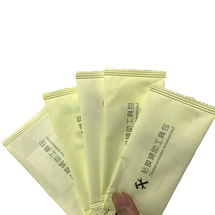 1+2 Wet and Dry Package Alcohol Cloth Scraper Card Dust Removal Film Tool Kit Mobile Phone Film Alcohol Cotton Alcohol Package