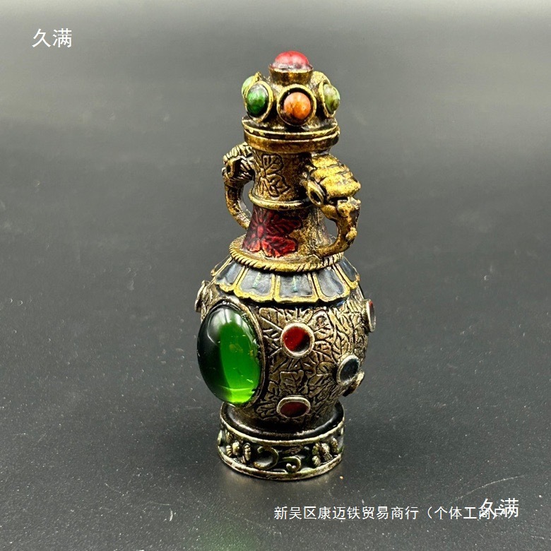 Snuff Bottle, Snuff Bottle Casting, Antique Handicrafts, Xizang-Style Living Room Decoration Ornaments, Default Items