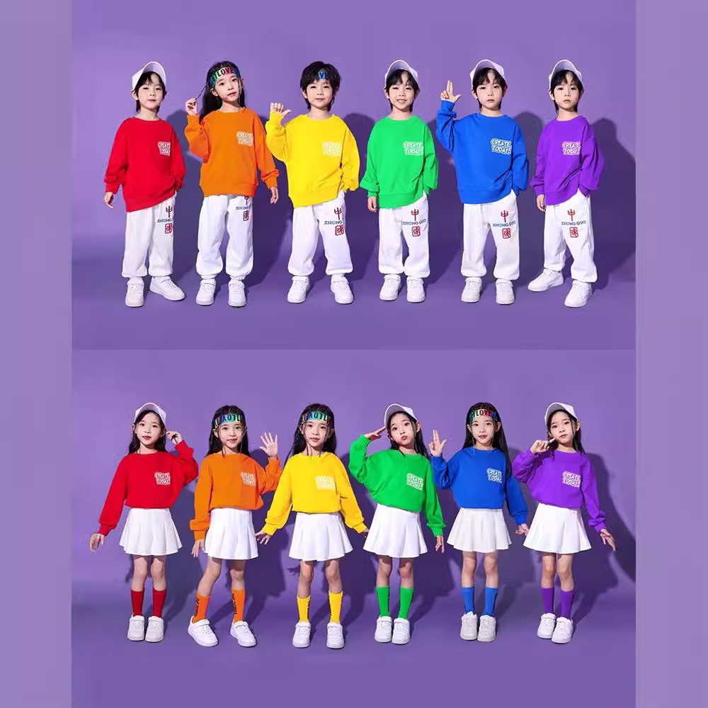 Весенние классные костюмы для игр в начальной школе, детские костюмы для чирлидинга, костюмы для танцев и хора 1 июня