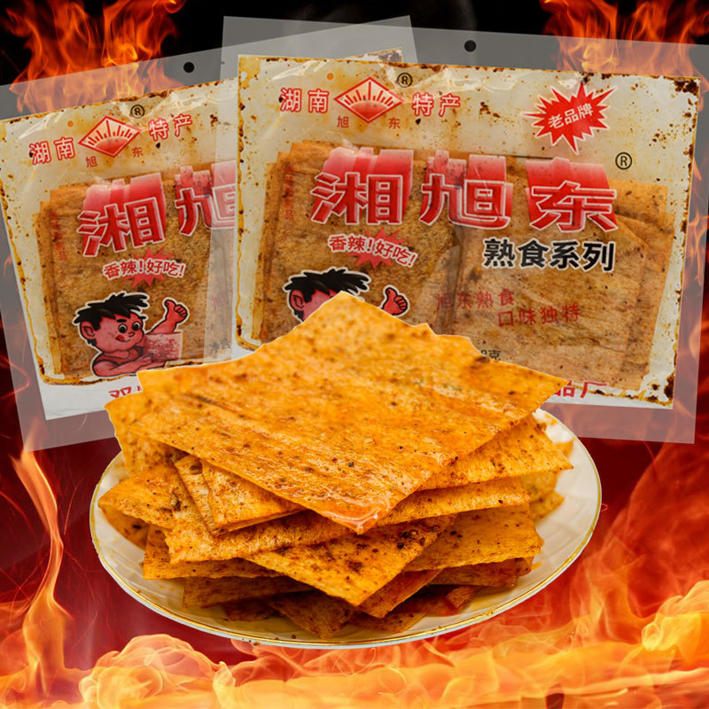 Сянсюдунг острые кусочки Хунань специальность детские острые закуски ностальгические сухие и твердые маленькие острые полоски старомодные большие острые кусочки