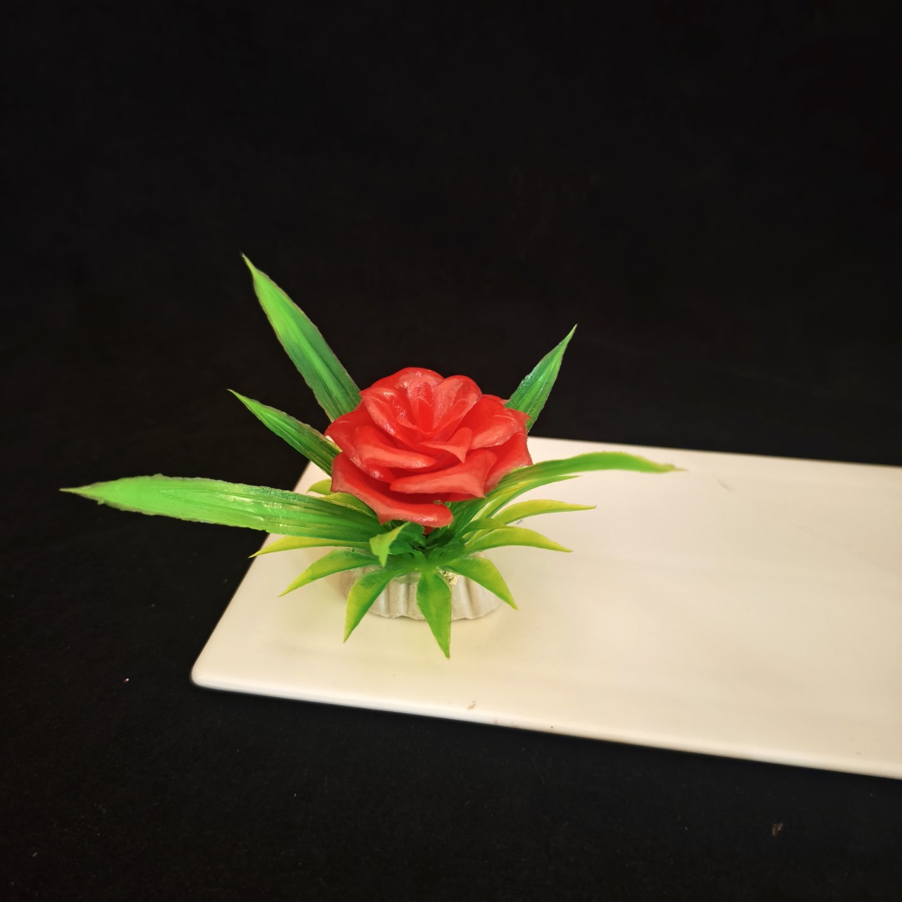 Factory direct display plate flower hotel catering kitchen plate cold dish ornament sashimi cold dish decoration plastic fake flower