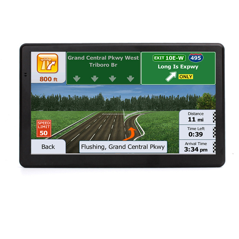 Cross-border 7 inch portable car gps navigator HD 8G truck car display with map North America Europe