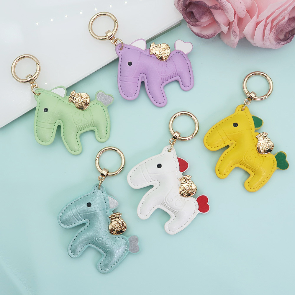Right now rich pendant cute cartoon pony bag pendant male and female couple pendant car key chain ring