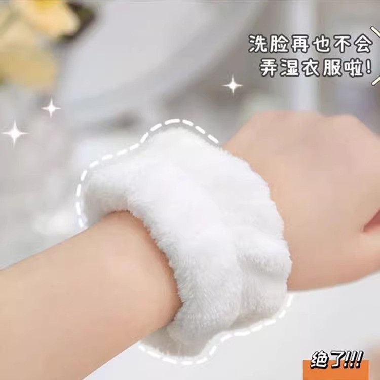 Face Wash Wristband Waterproof Absorbent Wash Cuff Hair Bundle Anti-Wet Bracelet