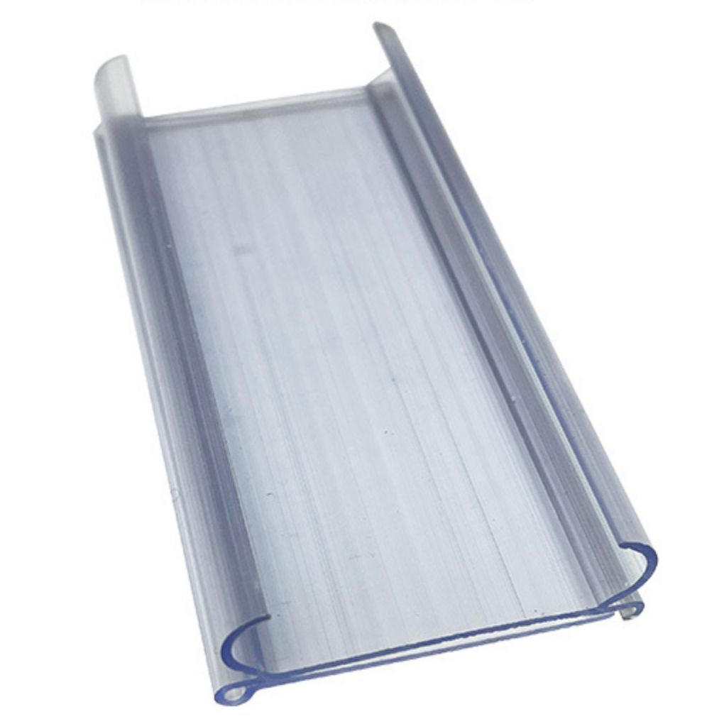 Factory direct pvc price bar double card freezer price bar plastic extrusion flat profile production transparent logo