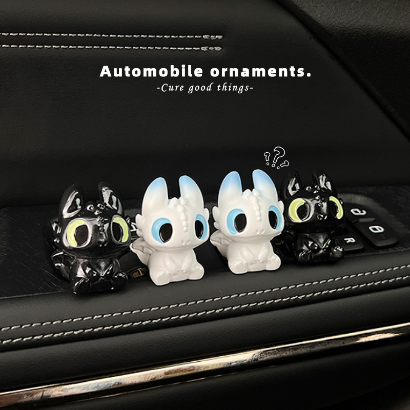 Car Interior Accessories Toothless Cute Doll Car Dashboard Toy Display Screen Night Demon Ornament