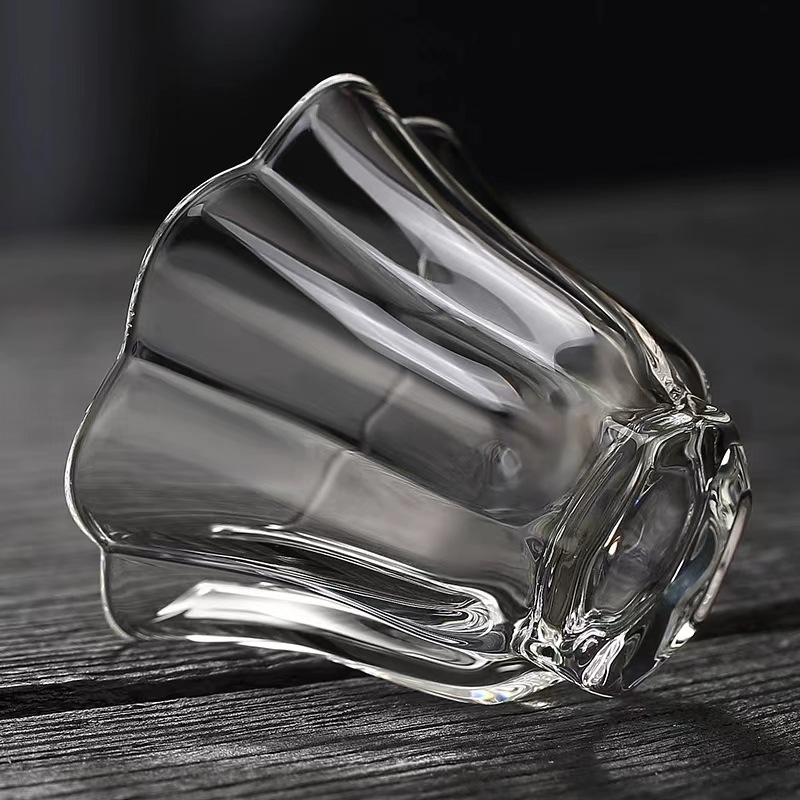 High Borosilicate Glass Fragrant Cup Tea Tasting Cup Heat Resistant High Temperature Resistant Petal Cup