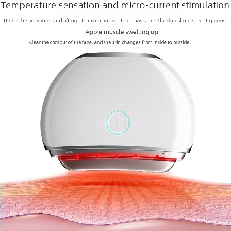 Electric Massager, Scraping Device, Facial Massager, Heating, Vibration, Colored Light, Micro-Current, Lifting and Tightening, Suitable for Neck