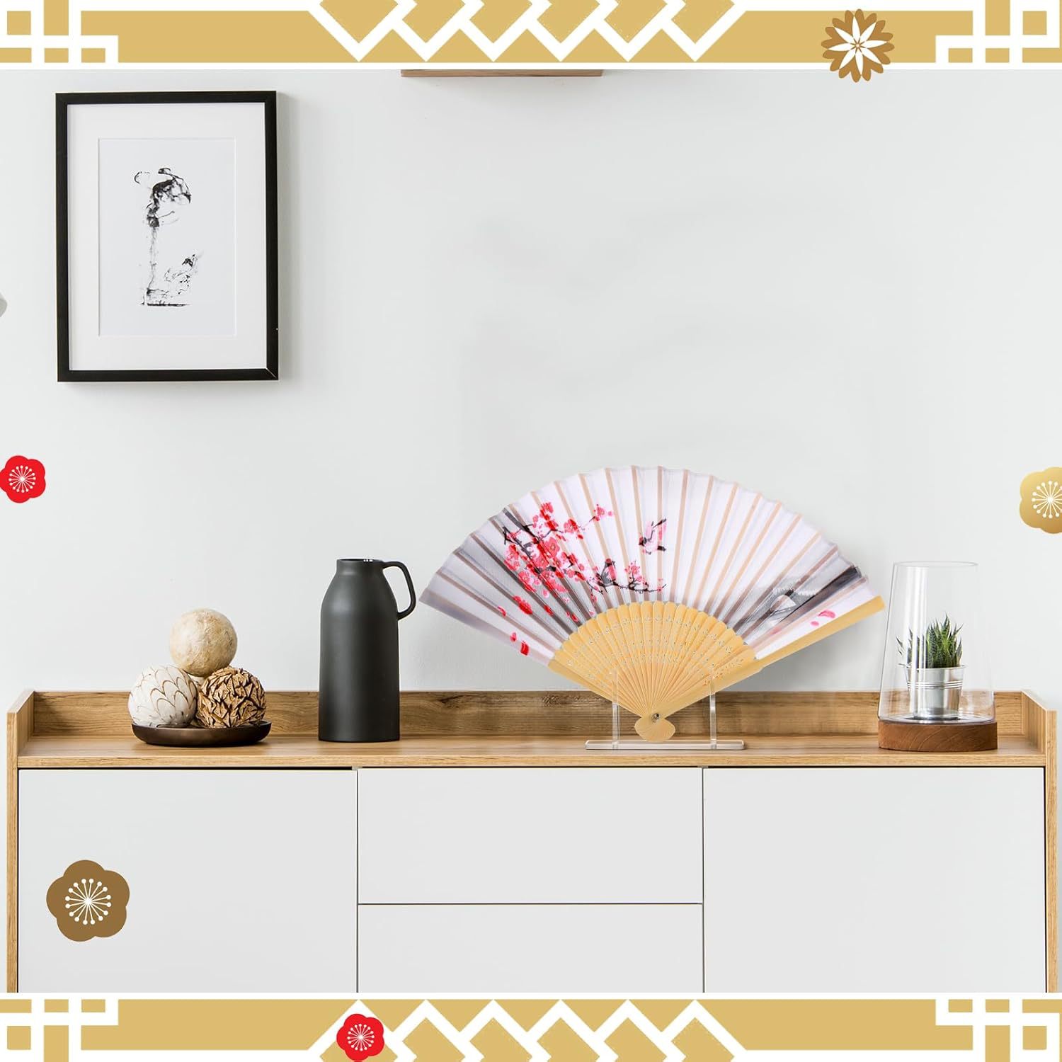 Cross-Border Acrylic Fan Stand, Fan Display Stand, Fan Display Stand, Suitable for Folding Fan Display