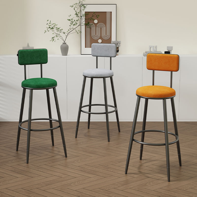 Домашний стул, барный стул, высокий стул, простой табурет со спинкой, барный стул, стул Normcore Plus, удобный стул