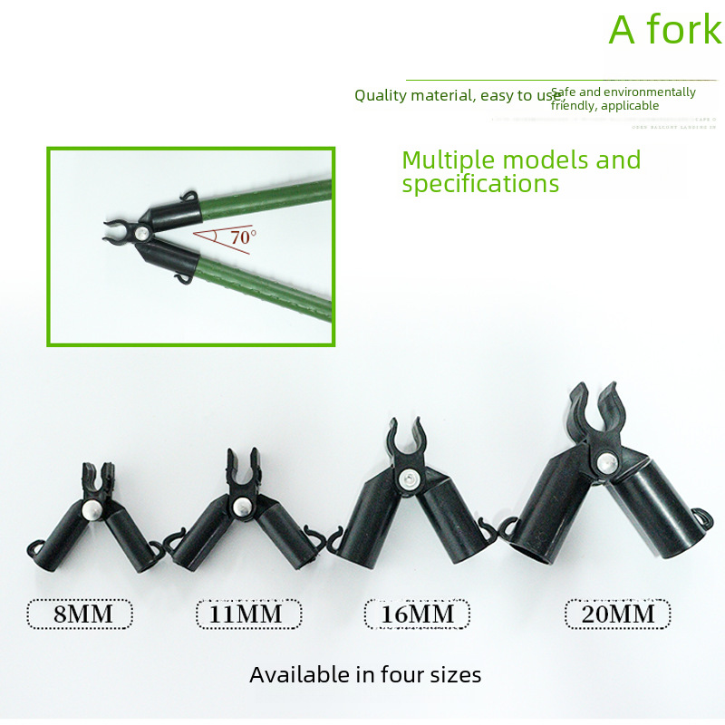 Plastic-coated steel pipe rattan rack accessories bracket pillar connecting pipe AB fork universal buckle cross buckle fixed spring buckle