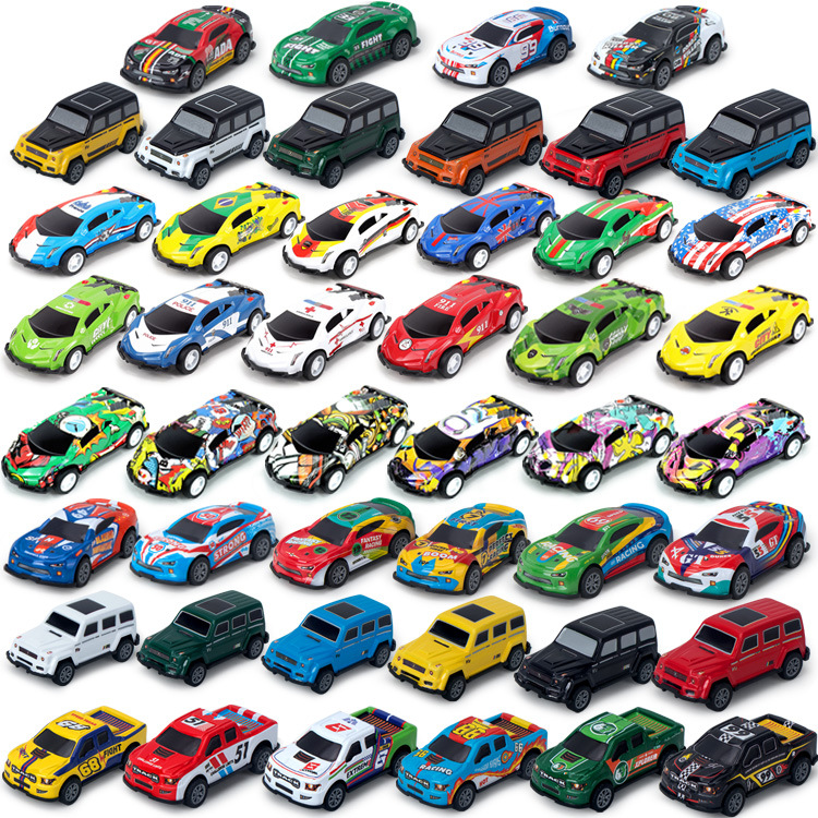 Tiktok 7.5CM metal iron car alloy pull back Toy Car boys and girls model pickup car racing gift