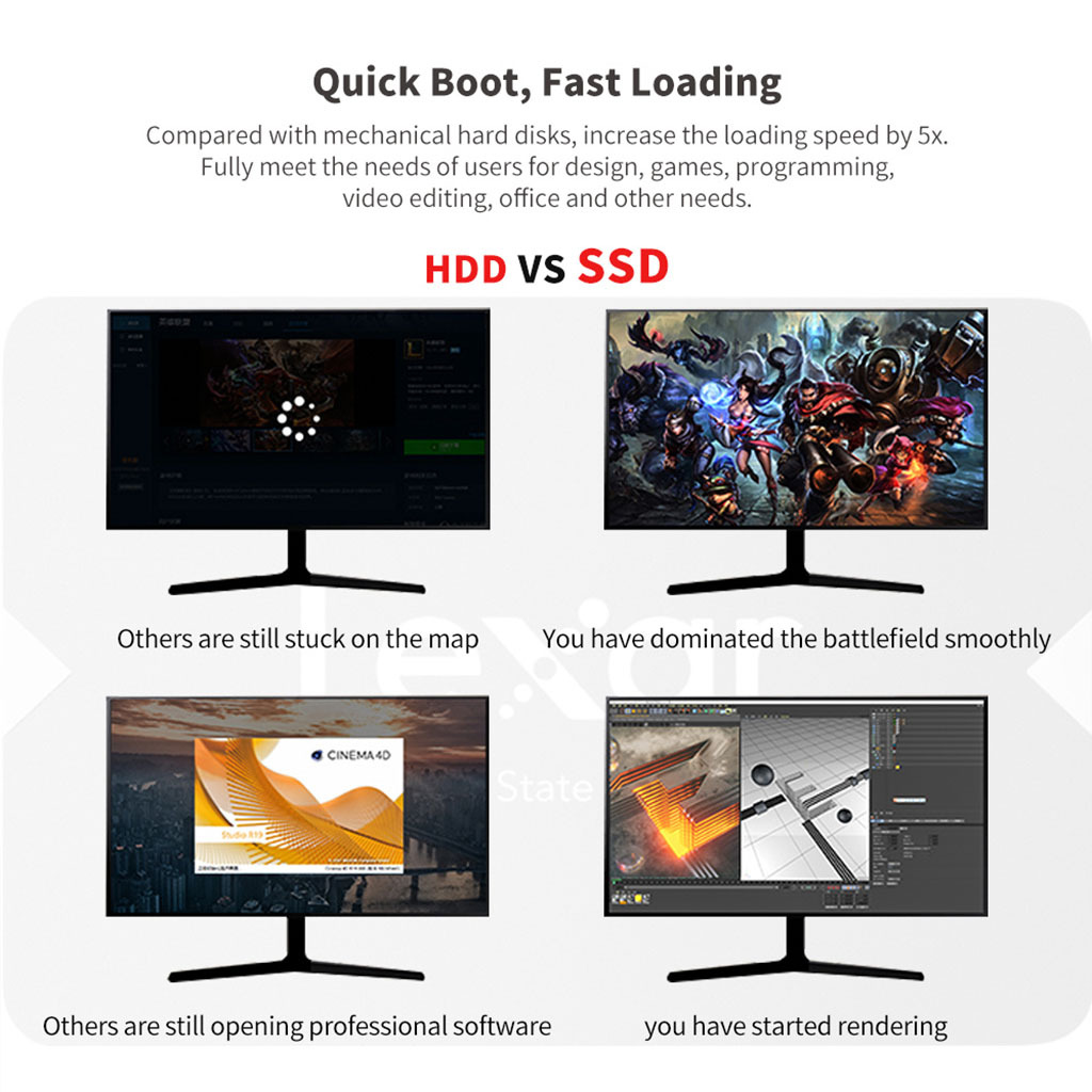 Ssd Solid State Drive 128G256G 2.5inch Sata3 Notebook Desktop Hard Drive 512G1T Export Cross-Border