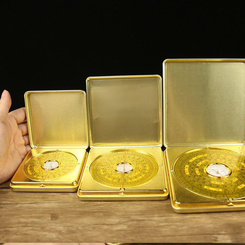 Wholesale Open Lid Compass Feng Shui Plate Portable Compass High Precision Alloy Alloy Compass Feng Shui Plate with Lid