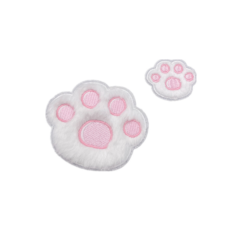 Cartoon Plush Paw Bangs Sticker Women's Broken Hair Sticker All-match Cute Embroidered Bangs Sticker Fixed Broken Hair Artifact