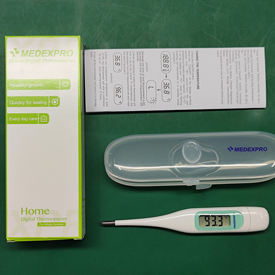 Electronic Thermometer Soft and Hard Head Armpit Oral Cavity Green-Degree Switching Factory Logo Baby Digital Thermometer