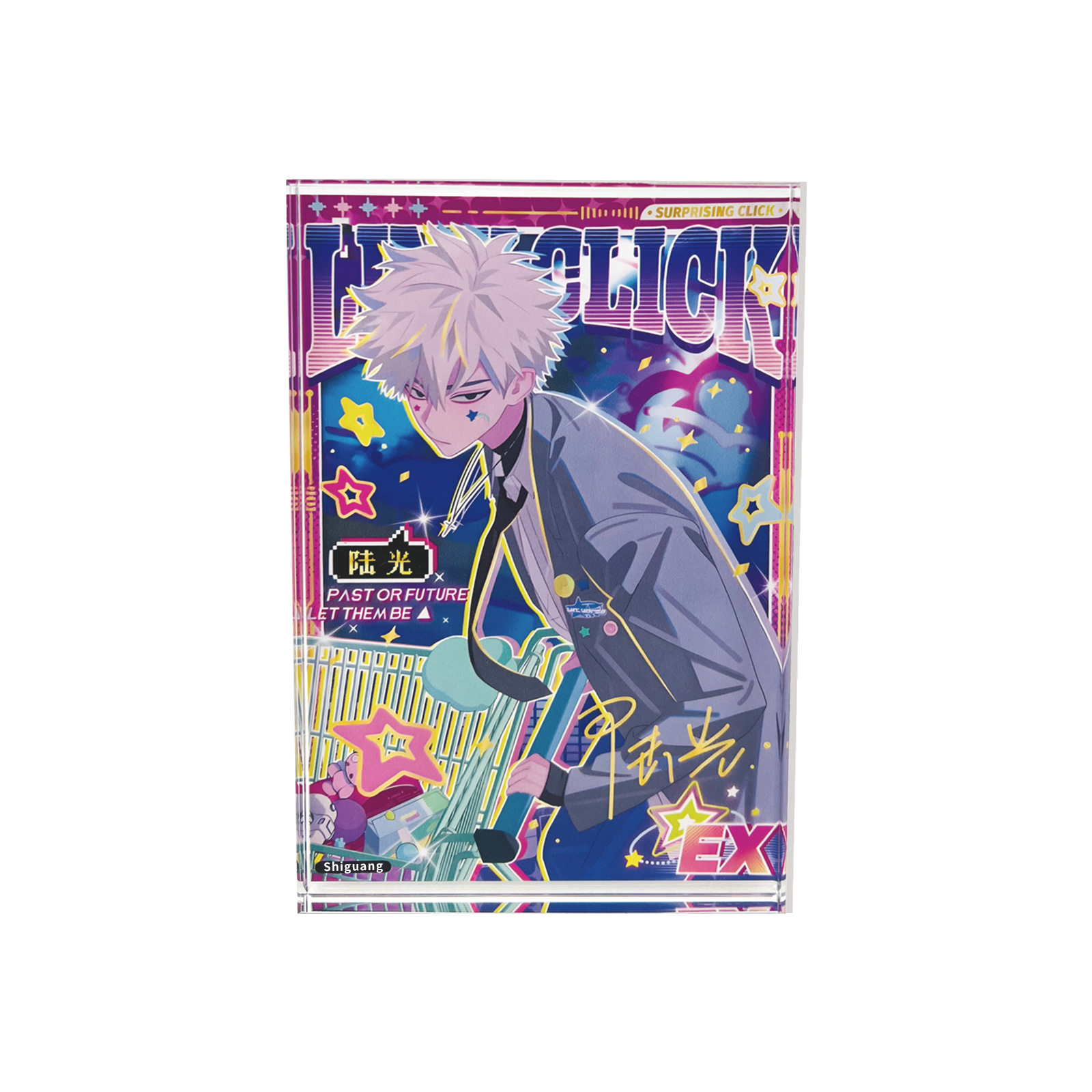 Time Agent Acrylic Birthday Card Brick Highly Transparent Offset Printing Guka Anime Star Cultural and Creative Peripheral Customization
