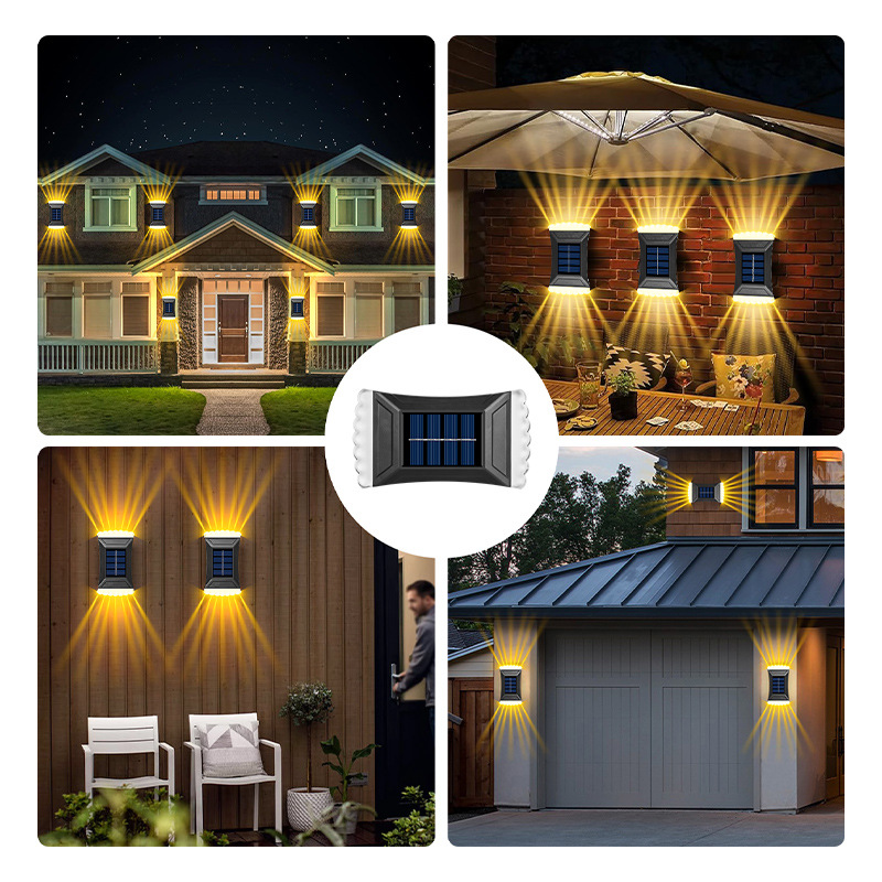 Солнечный декоративный светильник для двора, водонепроницаемый, домашний ландшафтный светильник, садовый настенный светильник, атмосфера, настенный светильник