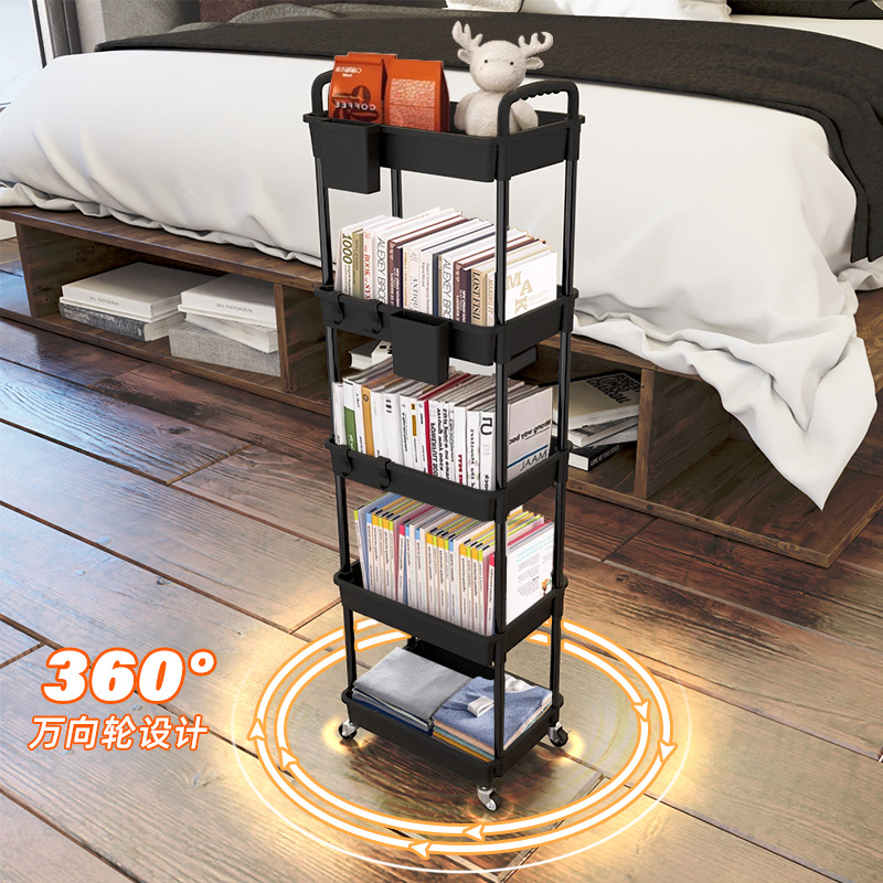Cross-border new portable storage rack multi-functional living room kitchen bedroom mobile rack snack trolley storage rack