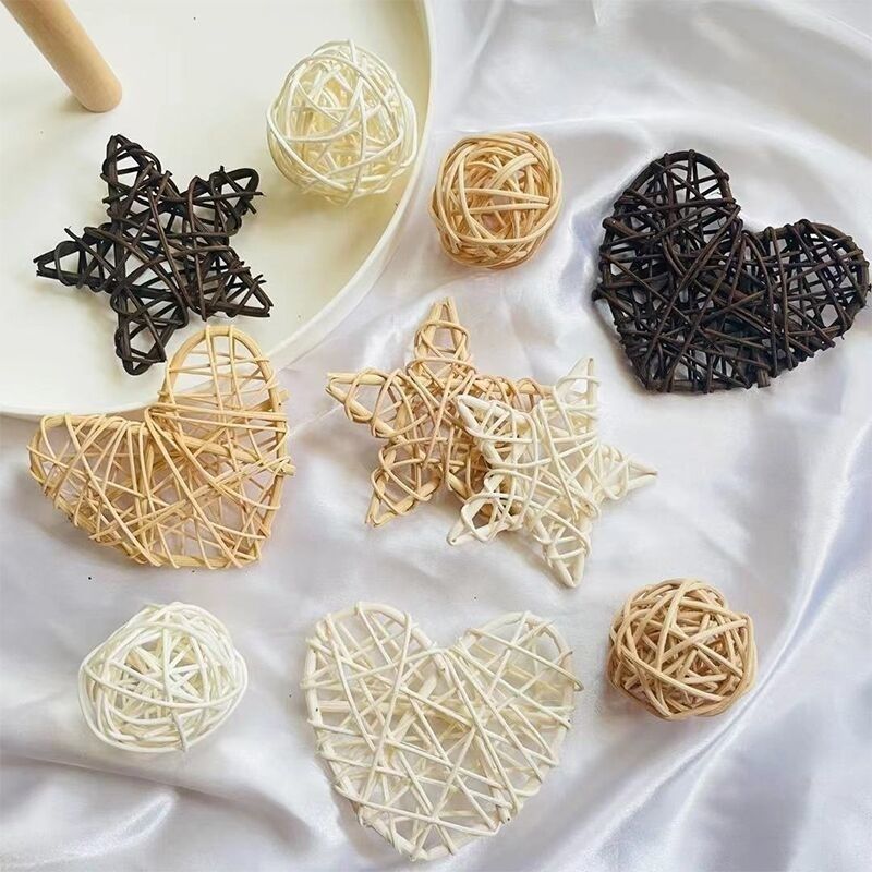 Трехцветный виноградный мяч, пятиконечная звезда, реквизит для фотографий, сердце, рождественские украшения